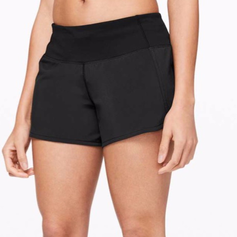 Lululemon Run Times Short II 4 inches- Size 4- Black
